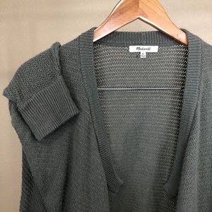 Forest green knit sweater from Madewell